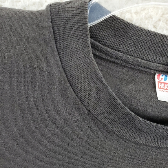 VTG Hanes Single Stitch T-Shirt Mens L 42-44 Black Hawaii Palm Tree Graphic USA - Picture 4 of 10